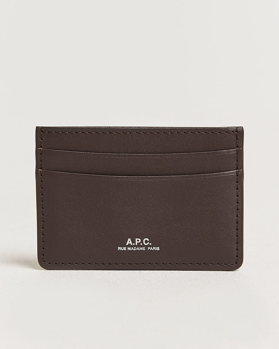 Hombres | Billeteras | A.P.C. | A.P.C.Calf Leather Card HolderDark Brown