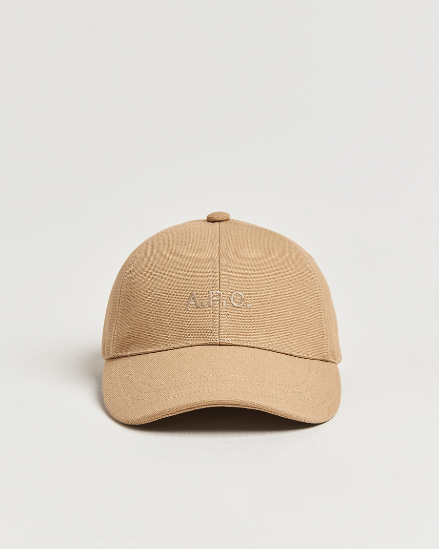 Hombres | A.P.C. Charlie Baseball Cap Dark Beige | A.P.C. | Charlie Baseball Cap Dark Beige