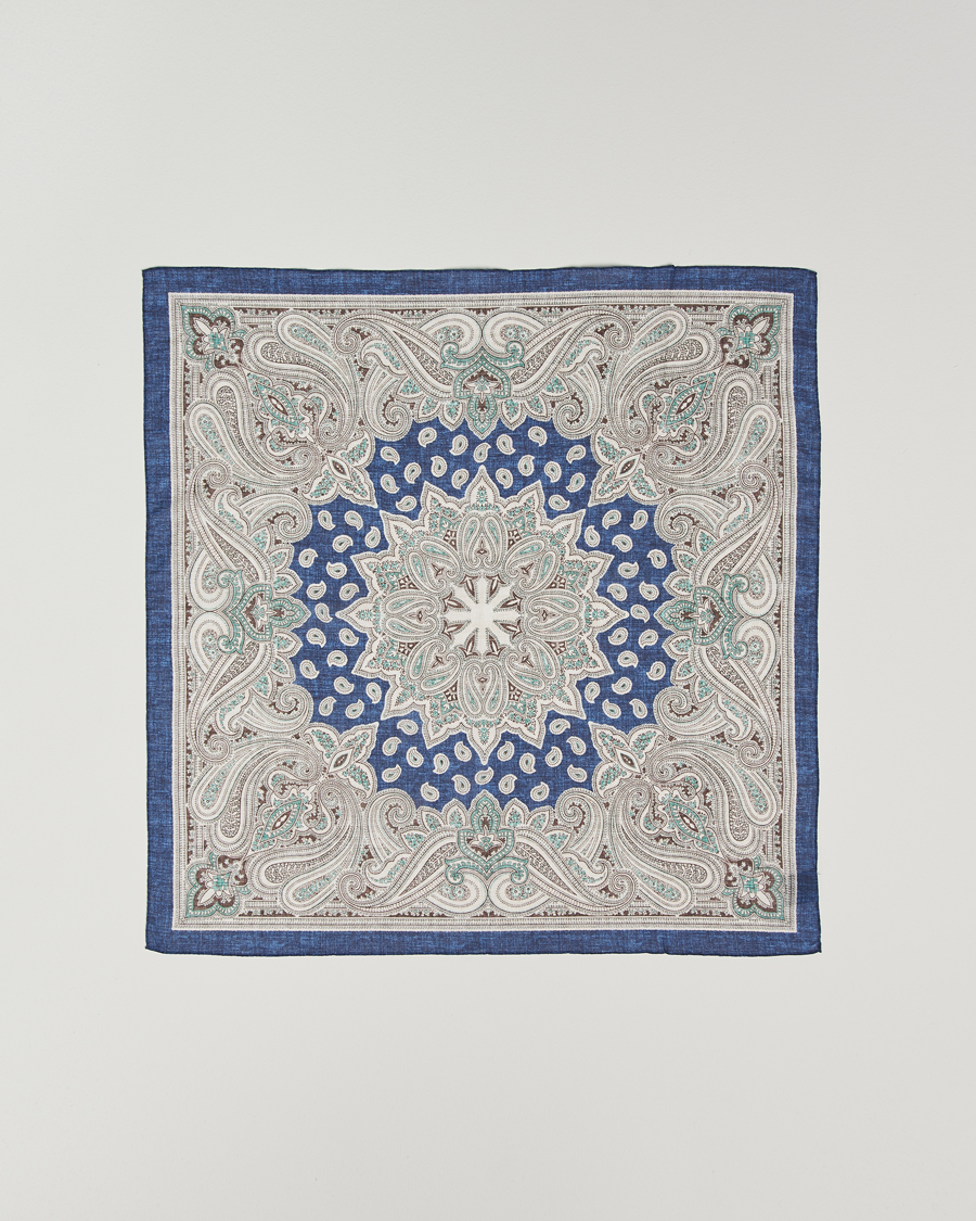 Hombres | Amanda Christensen Cotton Voilé Printed Paisley Bandana Navy | Amanda Christensen | Cotton Voilé Printed Paisley Bandana Navy