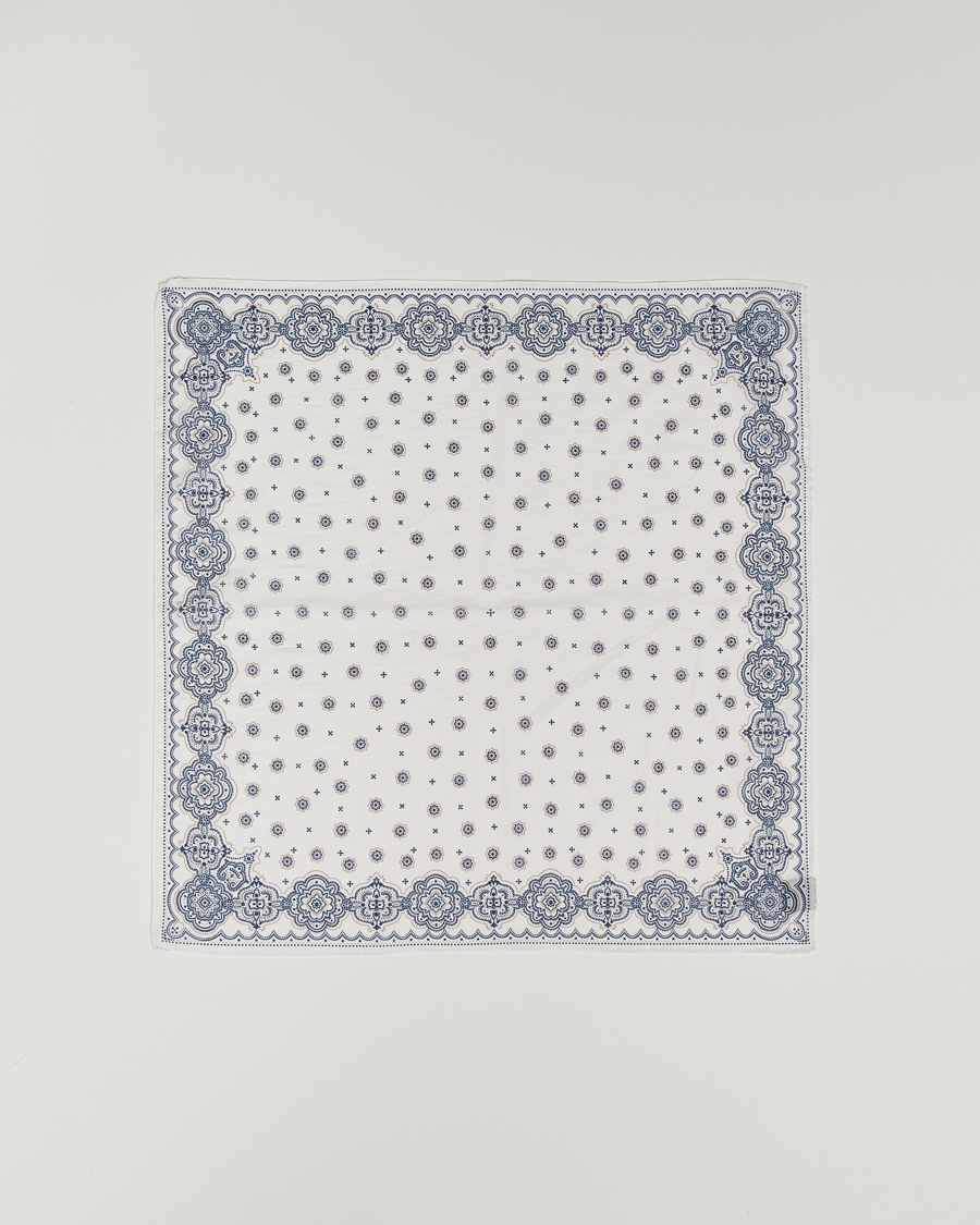 Hombres | Amanda Christensen Cotton Voilé Printed Medallion Bandana Cream | Amanda Christensen | Cotton Voilé Printed Medallion Bandana Cream