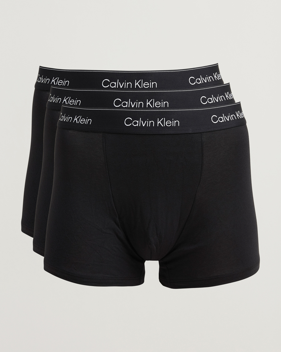 Hombres | Ropa interior y calcetines | Calvin Klein | 3-Pack Icon Cotton Stretch Relaxed Trunk Black