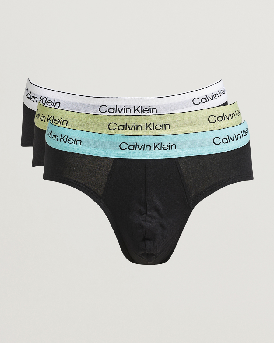 Hombres | Ropa interior y calcetines | Calvin Klein | 3-Pack Icon Cotton Stretch Hip Brief Black