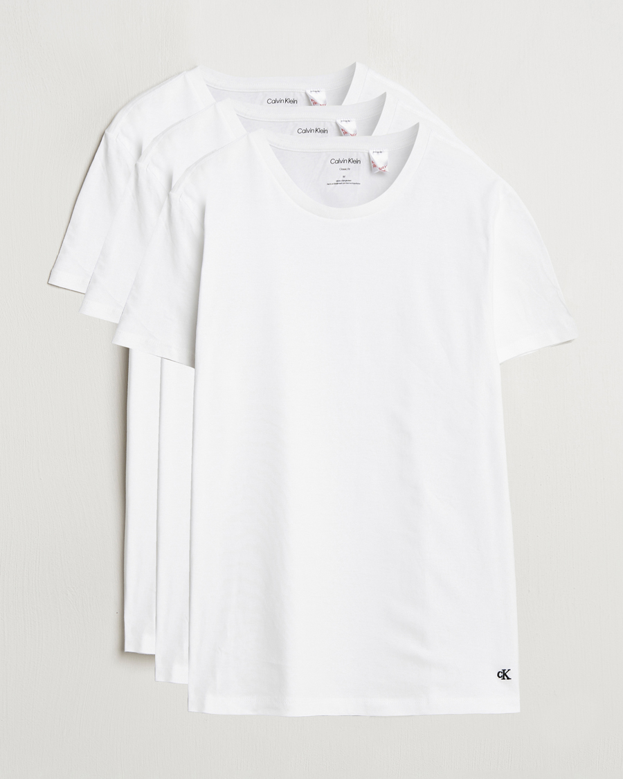 Hombres | Camisetas | Calvin Klein | 3-Pack Cotton Crew Neck T-Shirt White