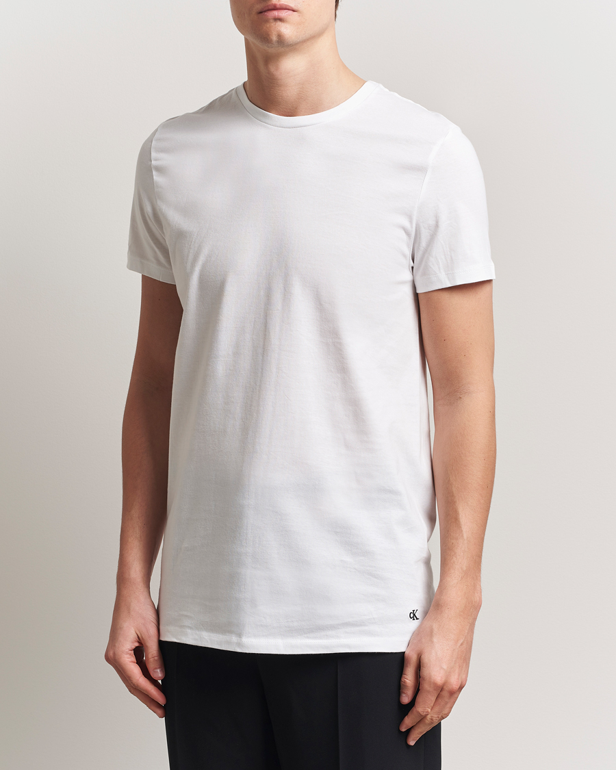 Hombres | Camisetas | Calvin Klein | 3-Pack Cotton Crew Neck T-Shirt White