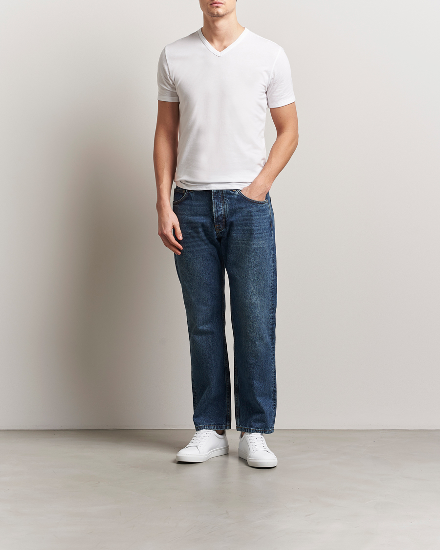 Hombres | Camisetas | Calvin Klein | 3-Pack Cotton Stretch V-Neck T-Shirt White