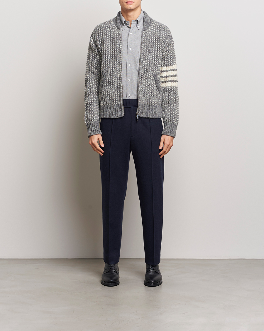 Hombres | Abrigos y chaquetas | Thom Browne | Irish Wool Bomber Jacket Medium Grey