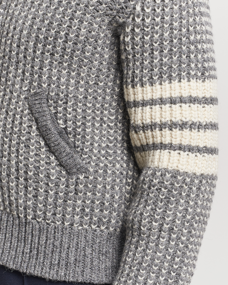 Hombres | Abrigos y chaquetas | Thom Browne | Irish Wool Bomber Jacket Medium Grey