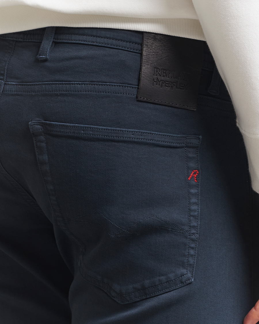 Hombres | Pantalones | Replay | Grover Hyperflex 5-Pocket Pants Navy