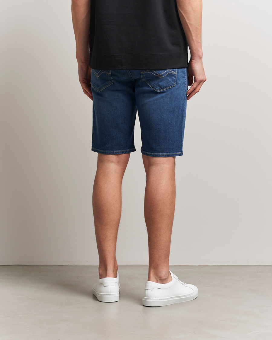 Hombres | Pantalones cortos | Replay | RBJ981 Stretch Denim Shorts Dark Blue