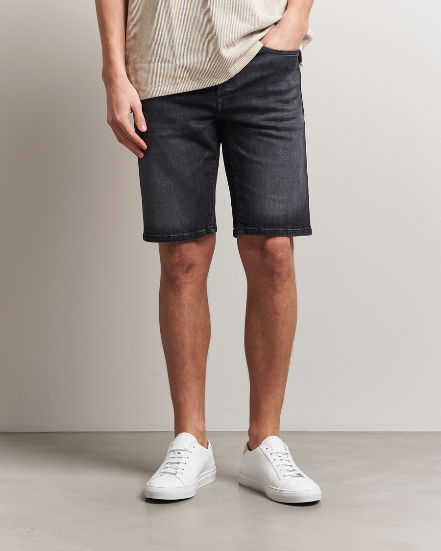 Hombres | Pantalones cortos | Replay | RBJ981 Stretch Denim Shorts Washed Black