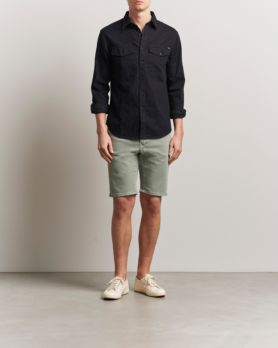 Hombres | Pantalones cortos | Replay | RBJ981 Stretch Denim Shorts Light Sage Green