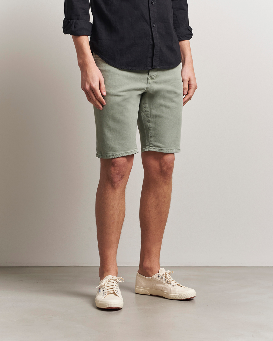 Hombres | Pantalones cortos | Replay | RBJ981 Stretch Denim Shorts Light Sage Green