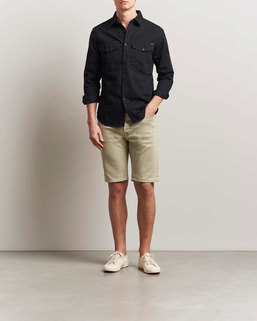 Hombres | Pantalones cortos | Replay | RBJ981 Stretch Denim Shorts Oatmeal