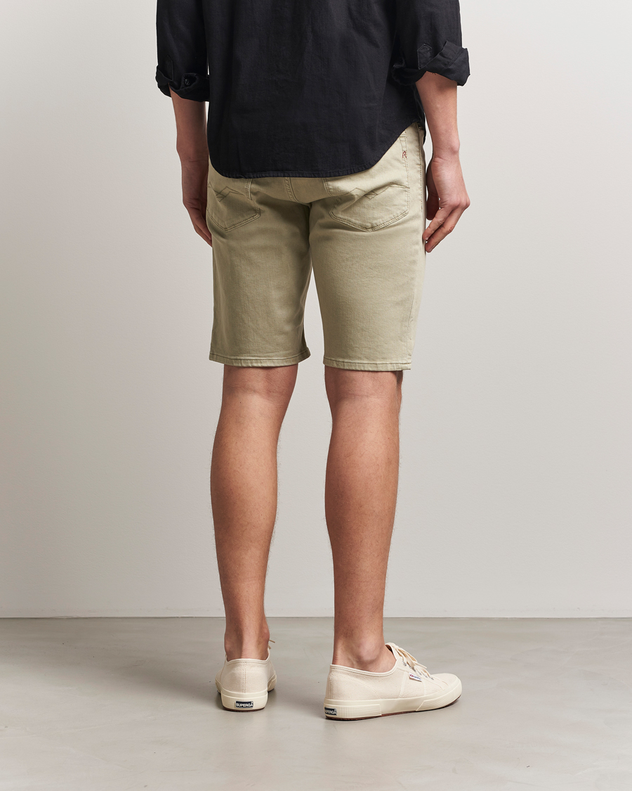 Hombres | Pantalones cortos | Replay | RBJ981 Stretch Denim Shorts Oatmeal