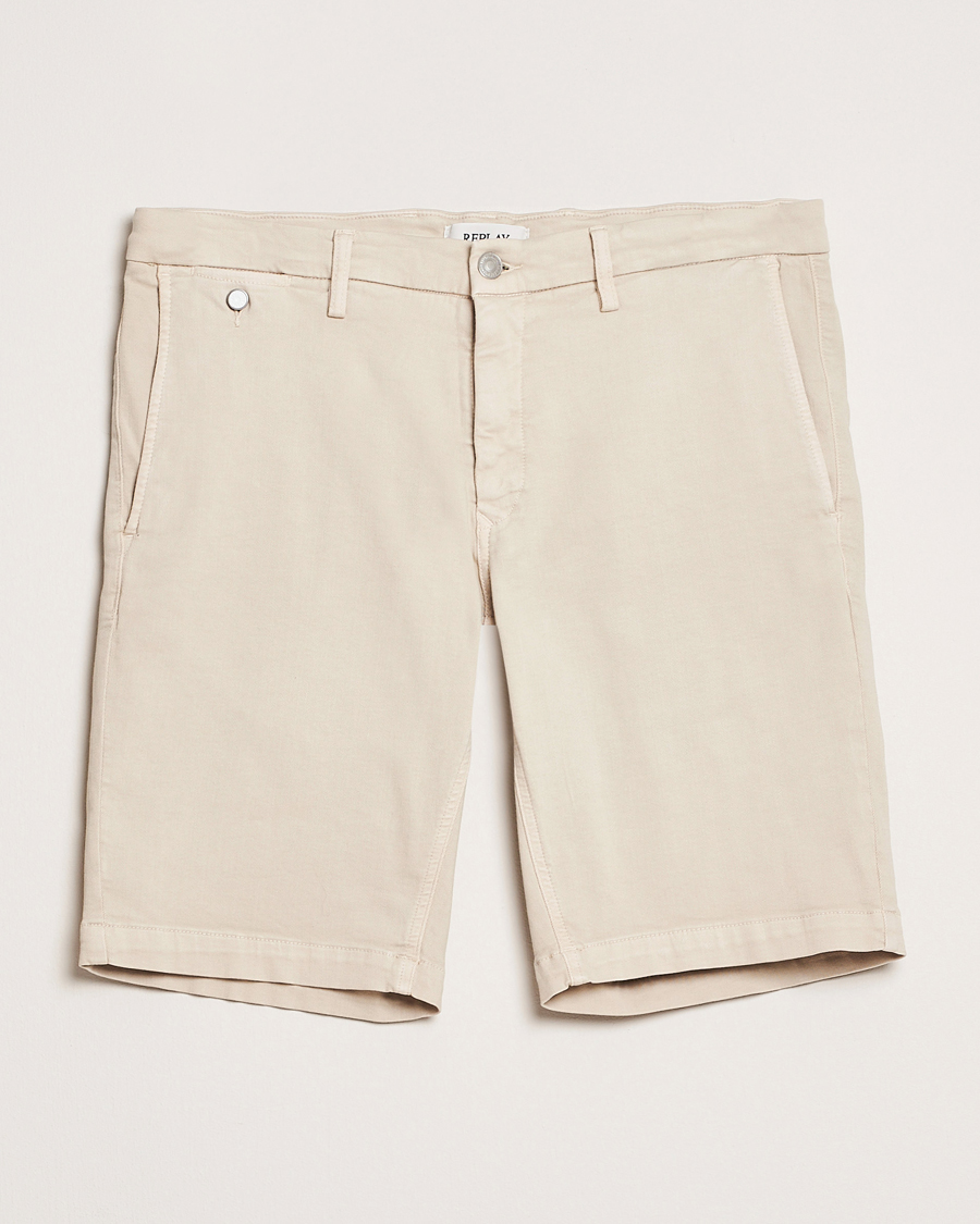 Hombres | Pantalones cortos | Replay | Benni Hyperflex Shorts Alabster