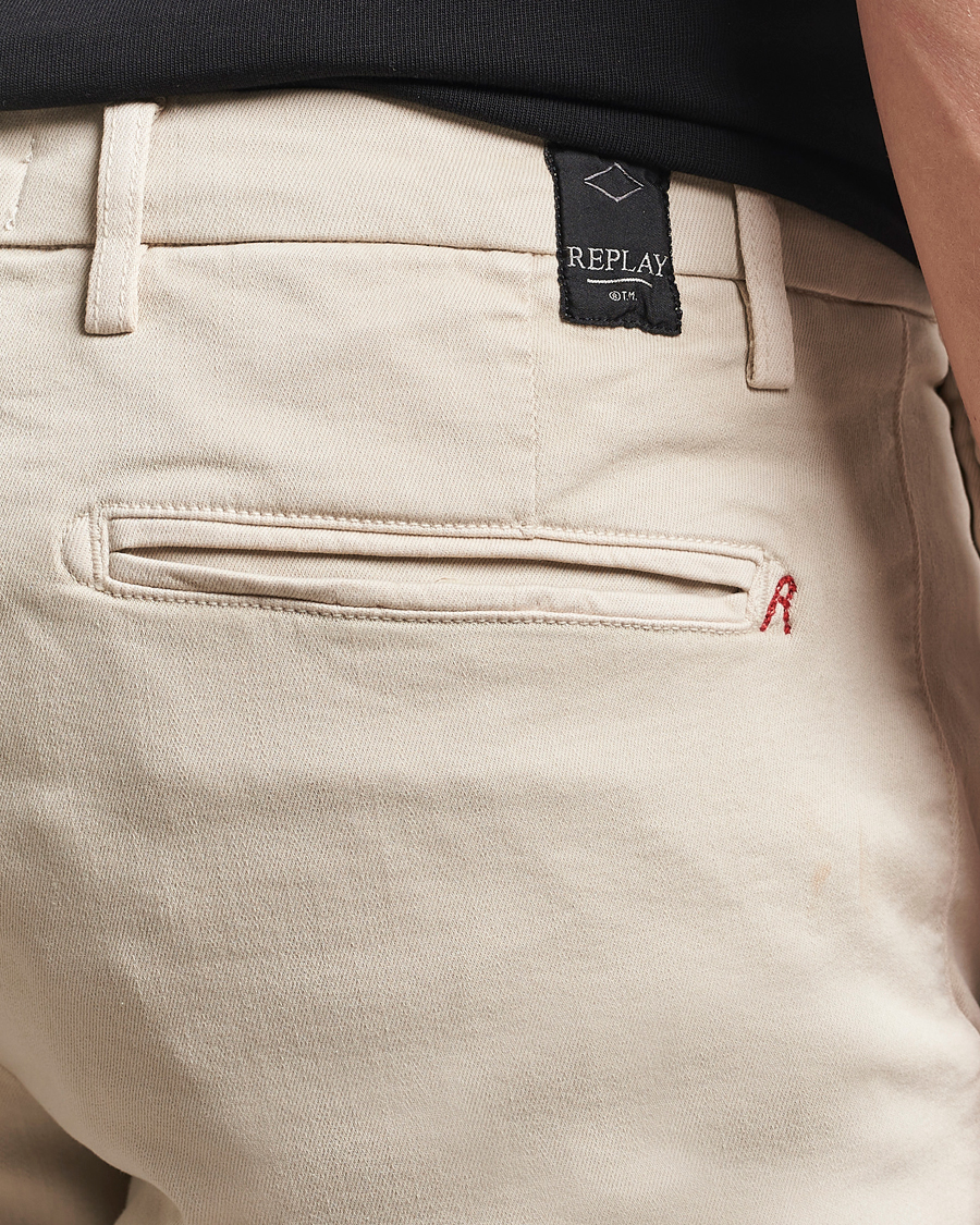 Hombres | Pantalones cortos | Replay | Benni Hyperflex Shorts Alabster