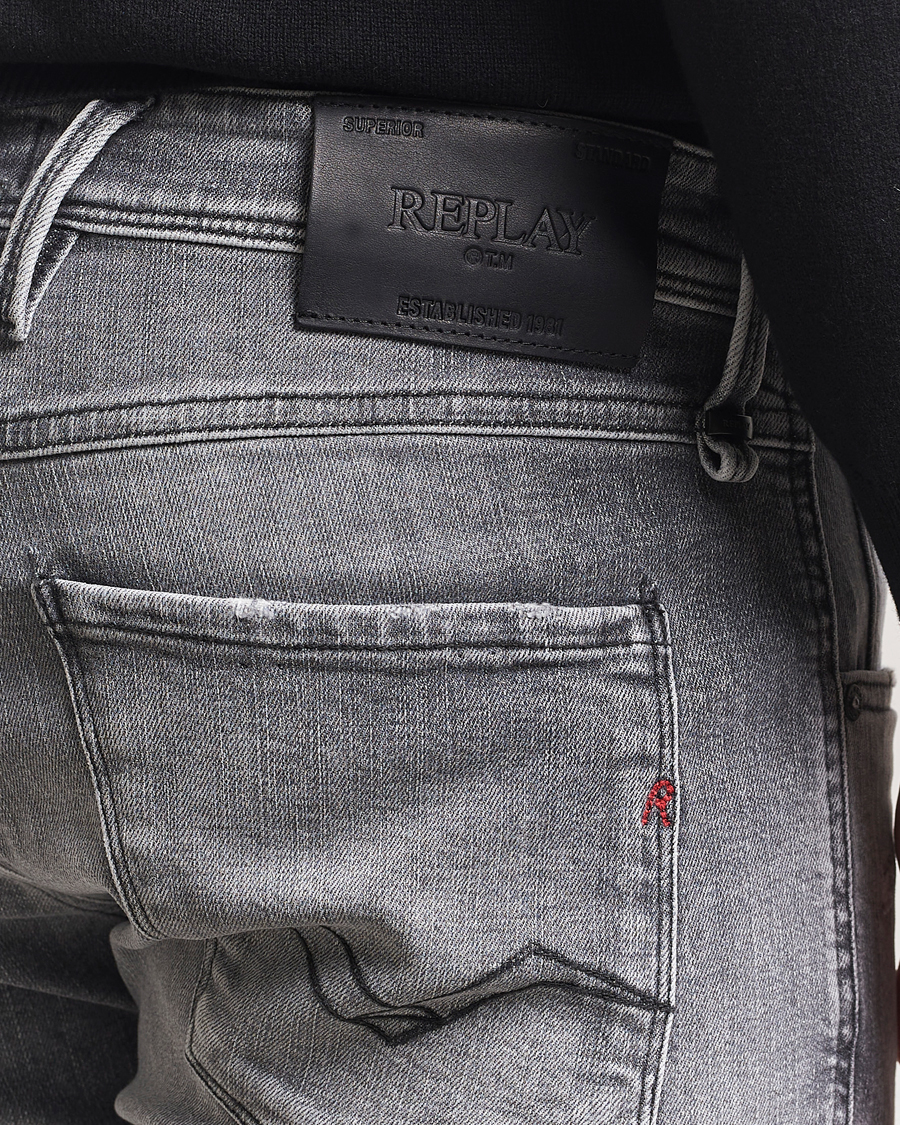 Hombres | Vaqueros | Replay | Anbass Powerstretch Distressed Jeans Washed Grey