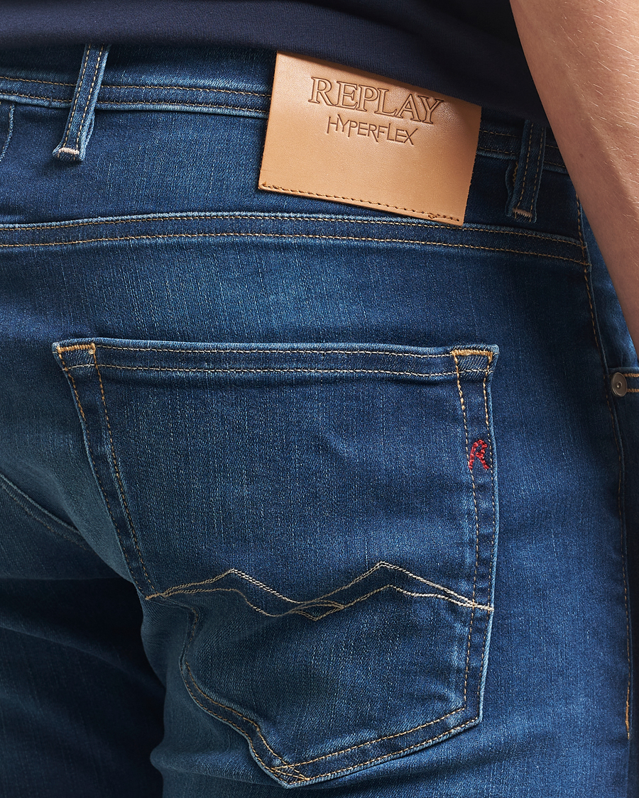 Hombres | Vaqueros | Replay | Grover Straight Fit Hyperflex Jeans Medium Blue