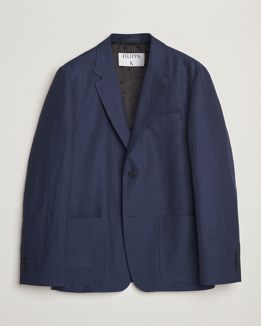 Hombres | Blazers | Filippa K | Patch Pocket Blazer Navy