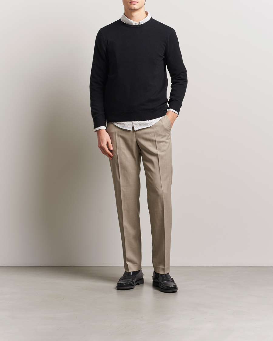 Hombres | Pantalones | Filippa K | Tailored Twill Drawstring Trousers Sage Melange