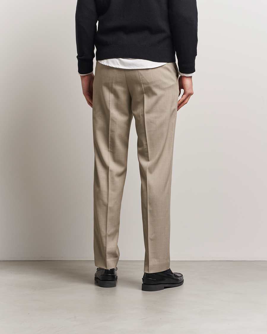 Hombres | Pantalones | Filippa K | Tailored Twill Drawstring Trousers Sage Melange