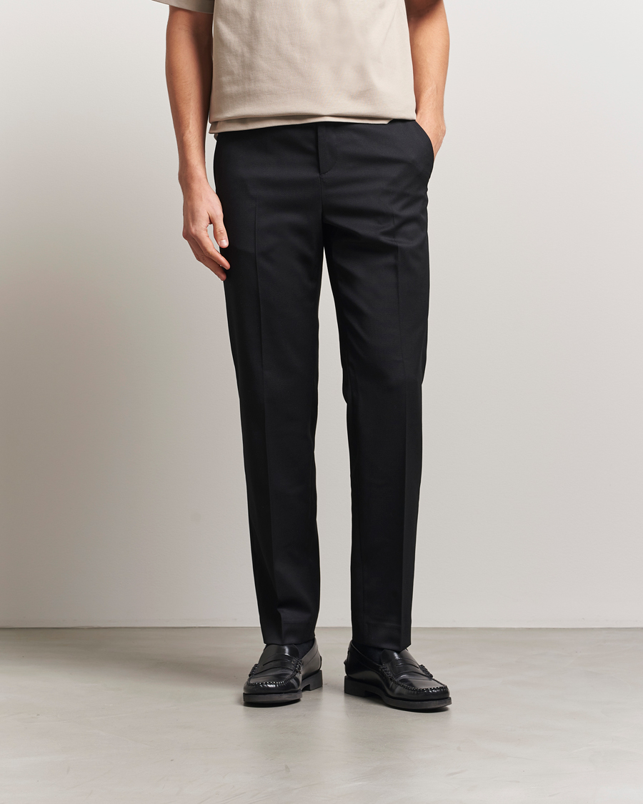 Hombres | Pantalones | Filippa K | Troy Tailored Drawstring Trousers Black