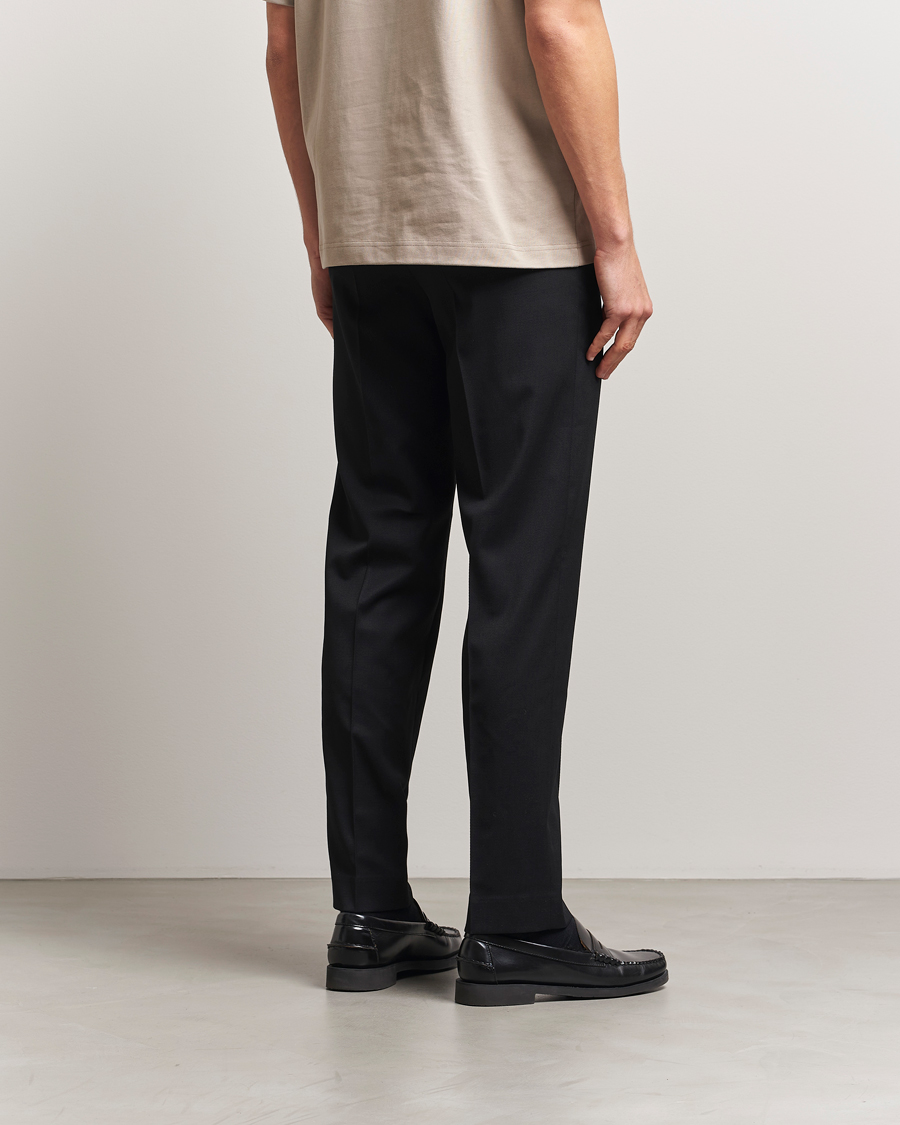 Hombres | Pantalones | Filippa K | Troy Tailored Drawstring Trousers Black
