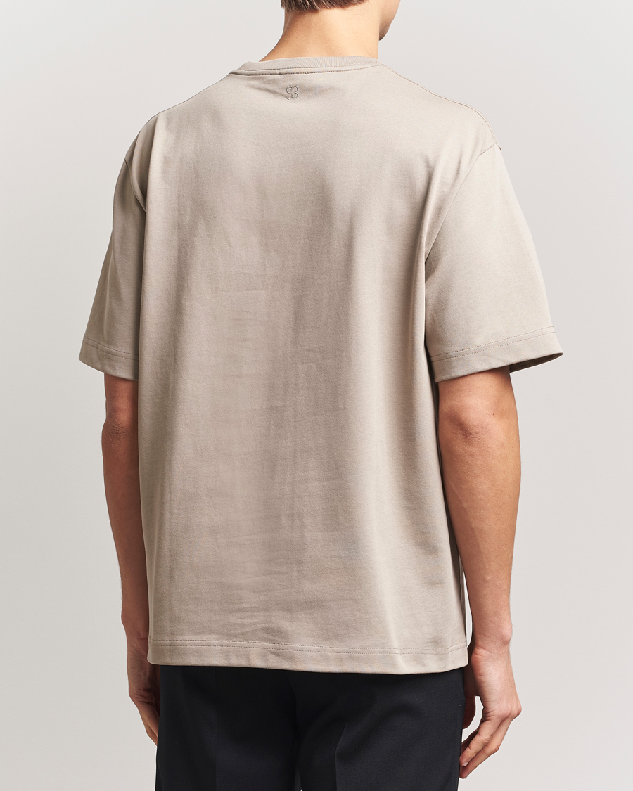 Hombres | Camisetas | Filippa K | Heavy Cotton Crew Neck T-Shirt Moss Grey