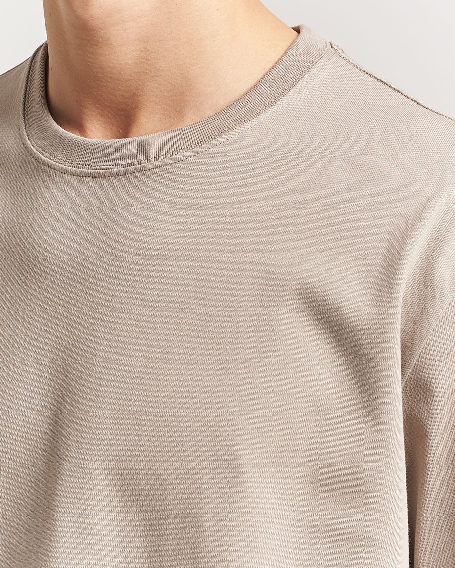 Hombres | Camisetas | Filippa K | Heavy Cotton Crew Neck T-Shirt Moss Grey