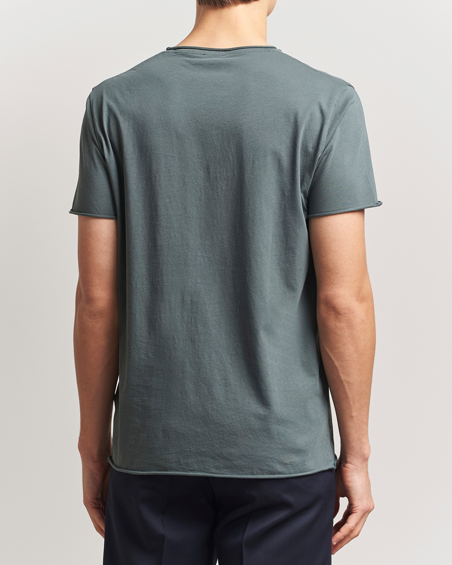 Hombres | Camisetas | Filippa K | Roll Neck Crew Neck T-Shirt Green Grey