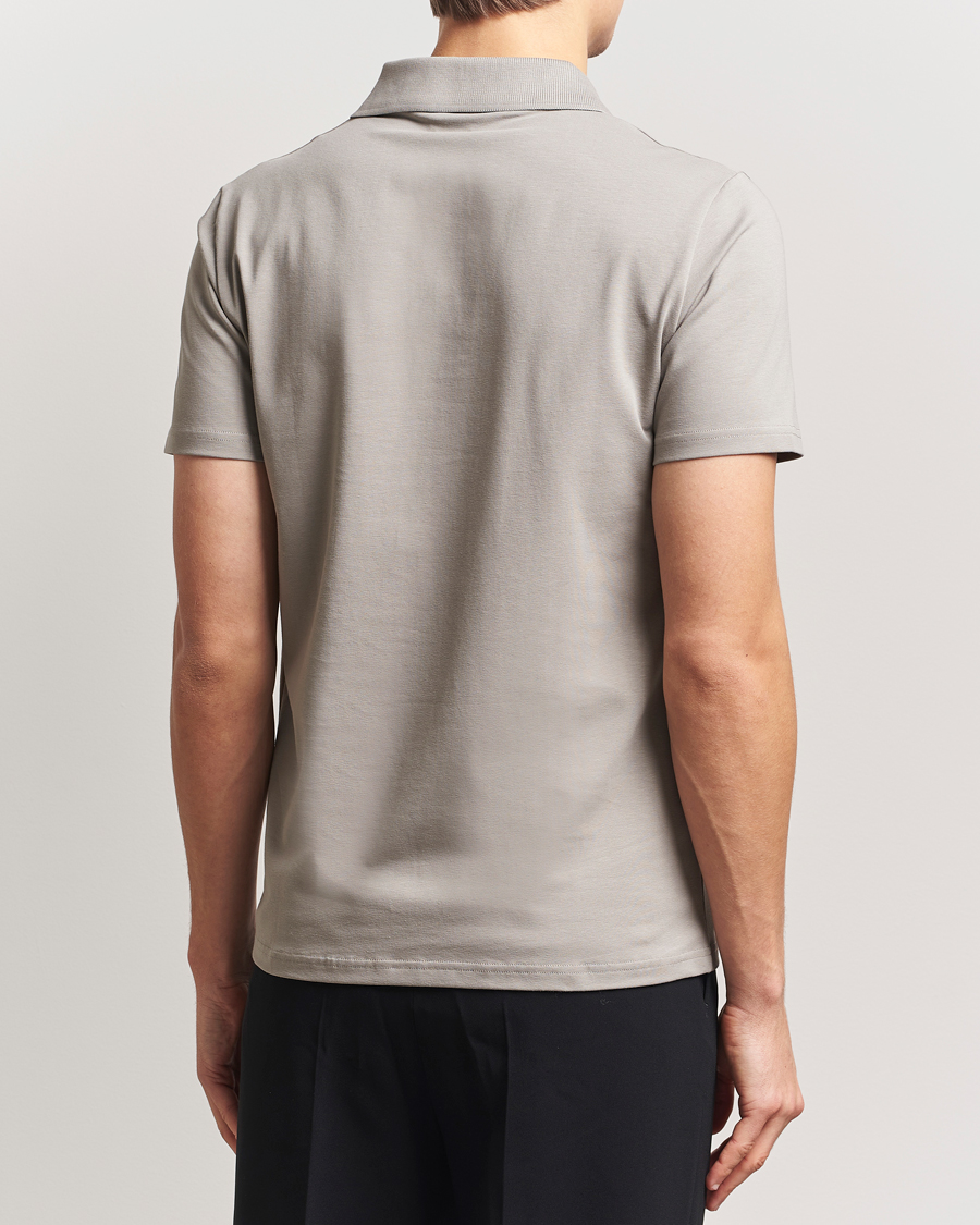 Hombres | Polos | Filippa K | Soft Lycra Polo T-Shirt Dove Grey