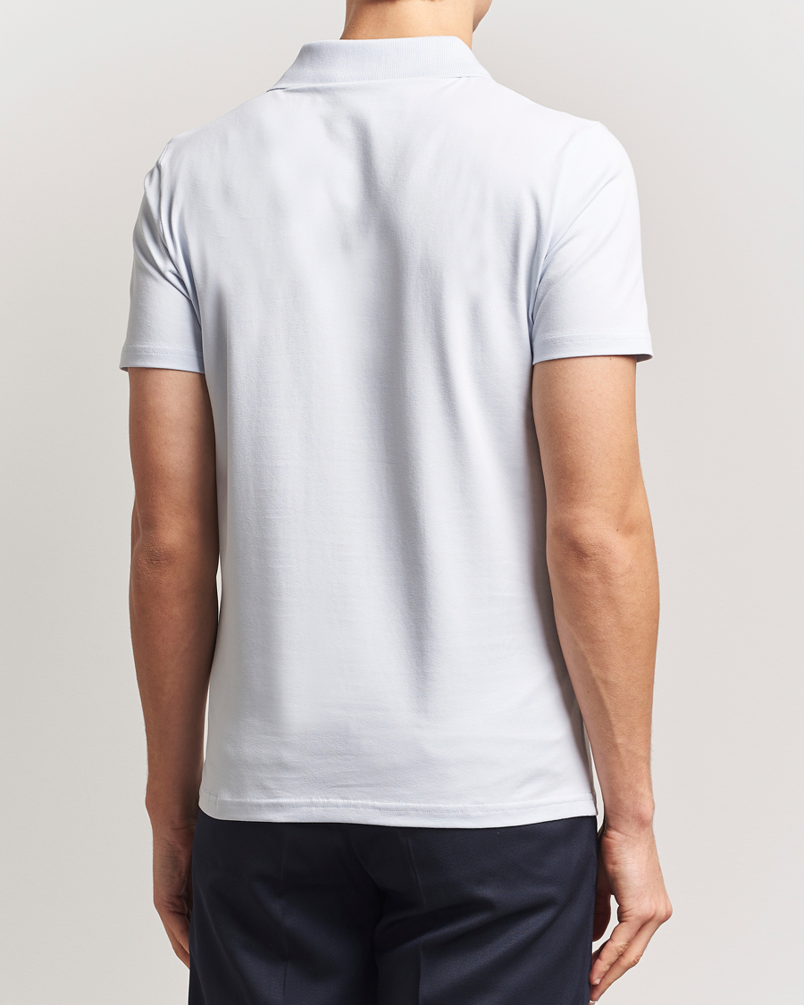 Hombres | Polos | Filippa K | Soft Lycra Polo T-Shirt Ice Blue