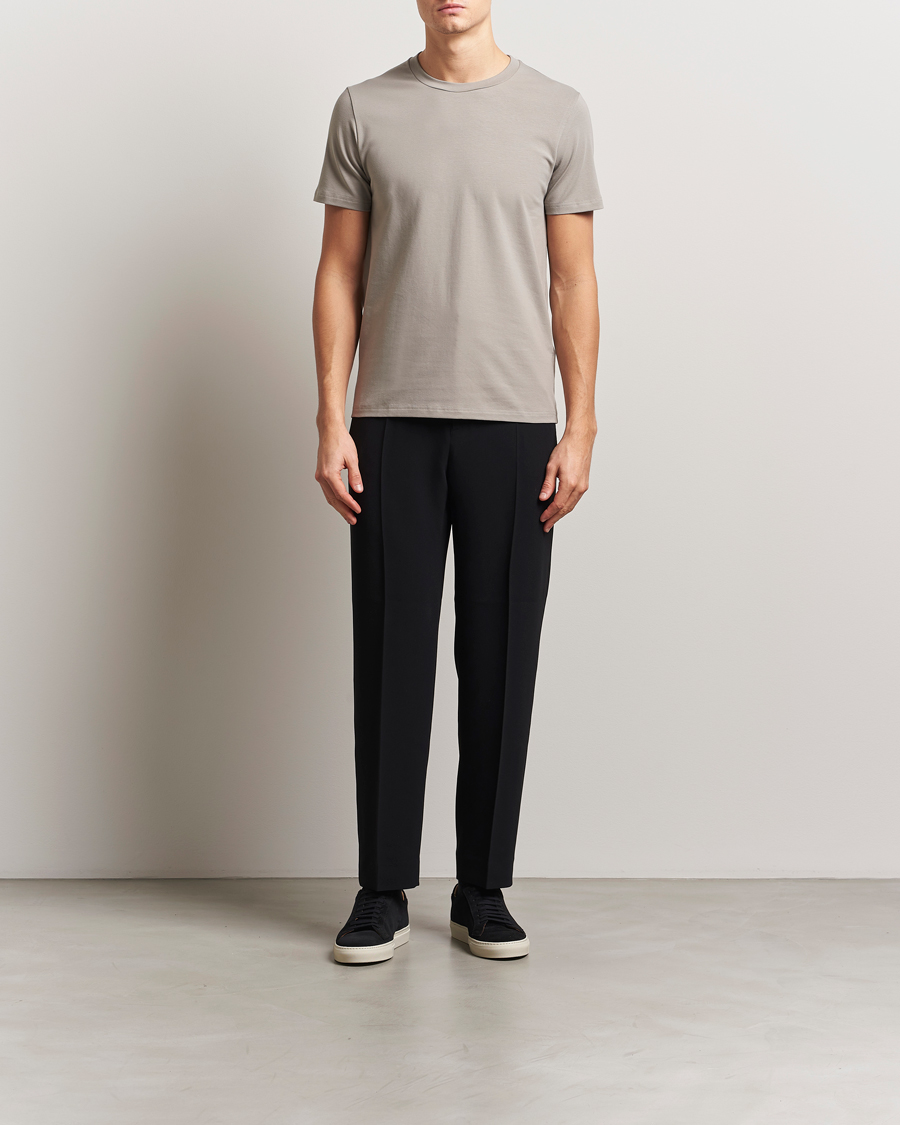 Hombres | Camisetas | Filippa K | Soft Lycra T-Shirt Dove Grey