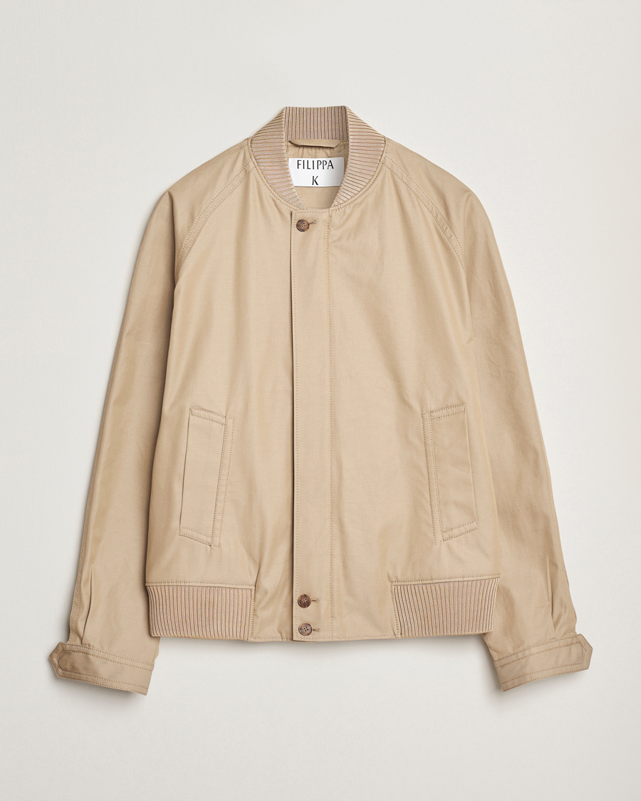 Hombres | Abrigos y chaquetas | Filippa K | Cotton Track Jacket Khaki Beige