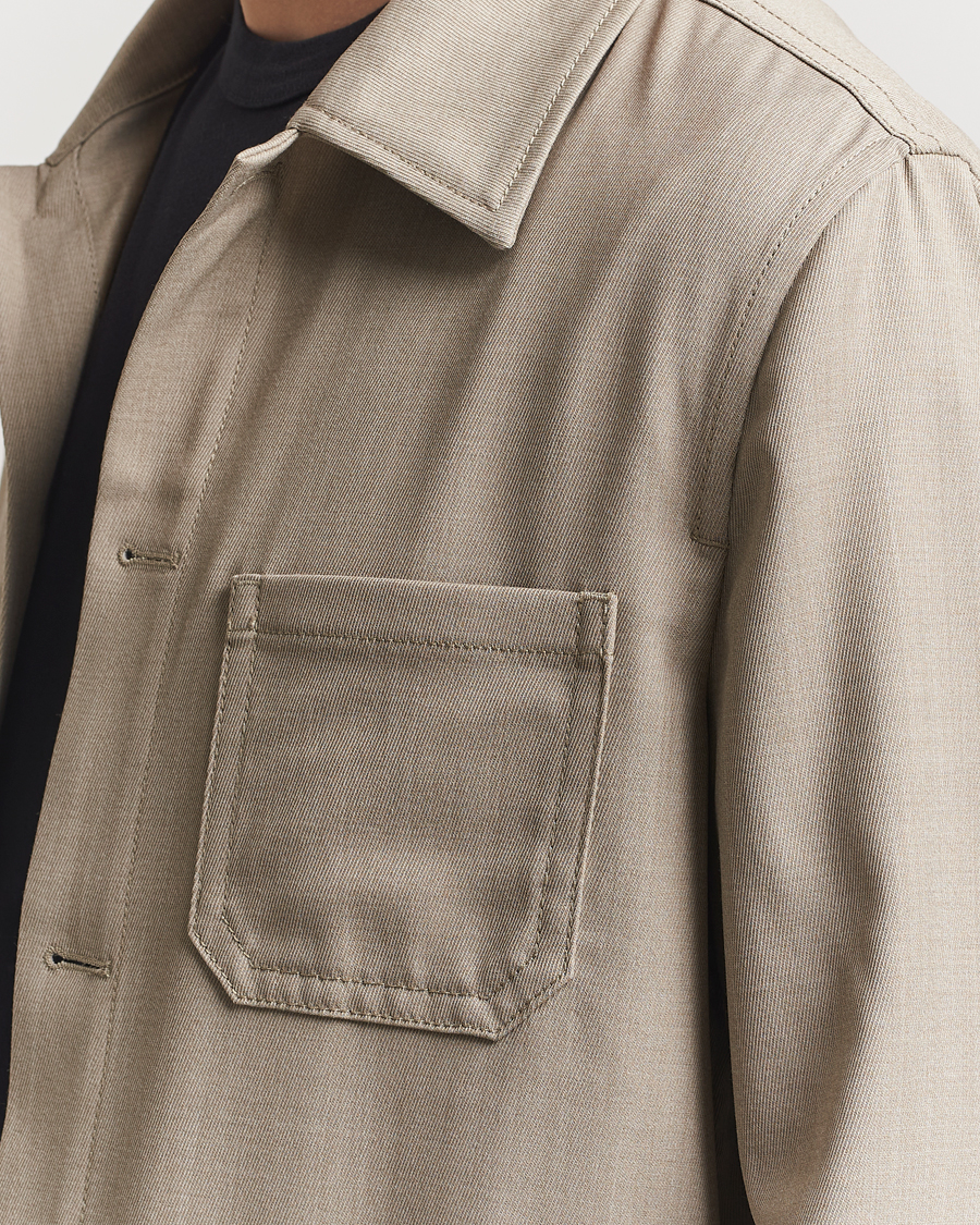 Hombres | Abrigos y chaquetas | Filippa K | Work Shirt Jacket Sage Melange