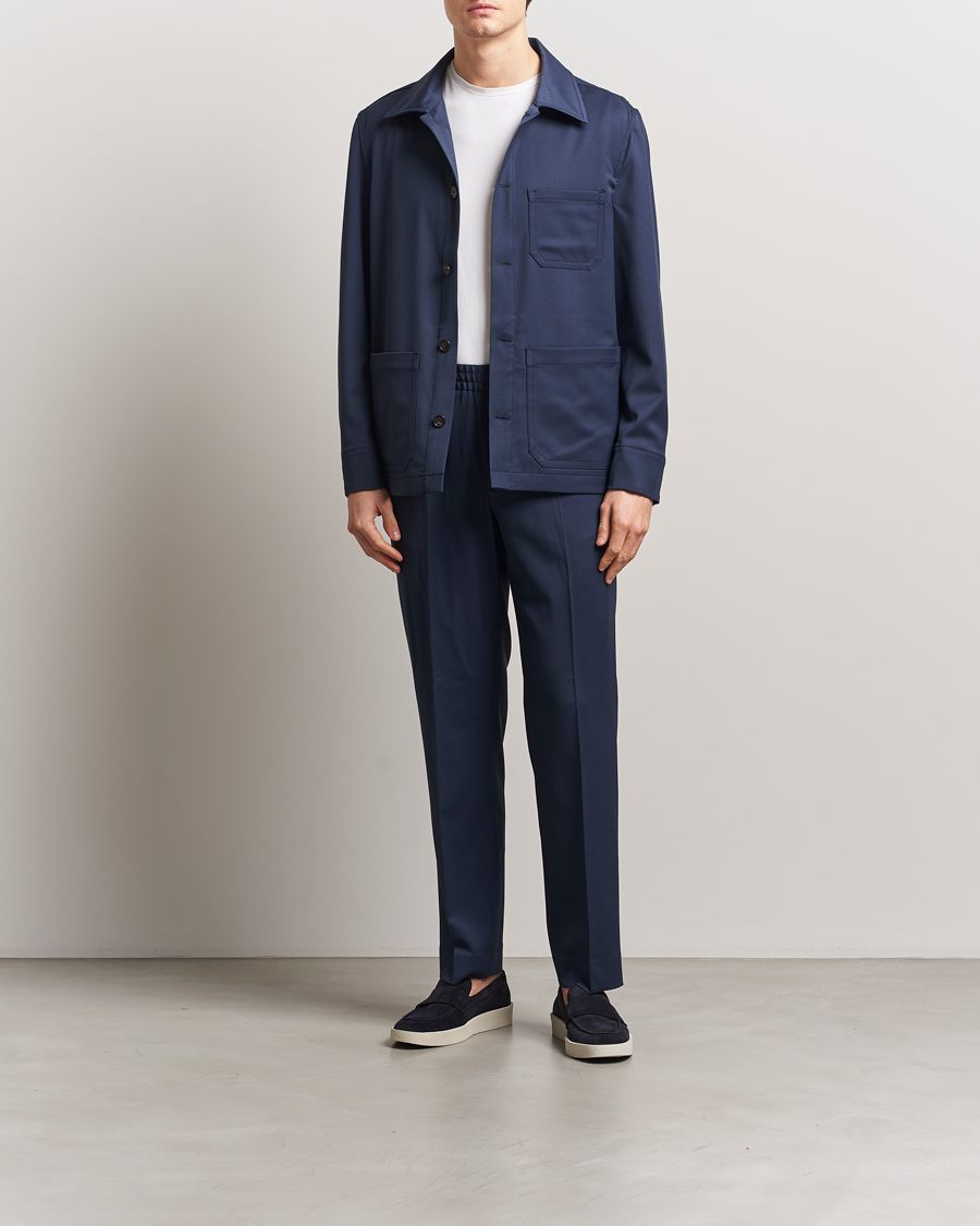 Hombres | Abrigos y chaquetas | Filippa K | Work Shirt Jacket Dusk Blue