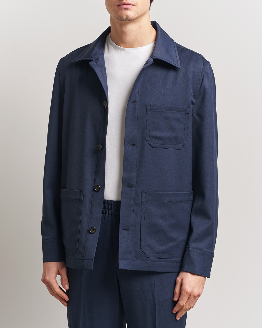 Hombres | Abrigos y chaquetas | Filippa K | Work Shirt Jacket Dusk Blue