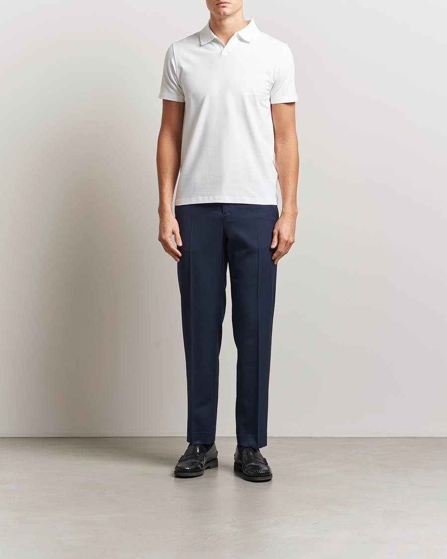 Hombres | Pantalones | Filippa K | Tailored Twill Drawstring Trousers Dusk Blue