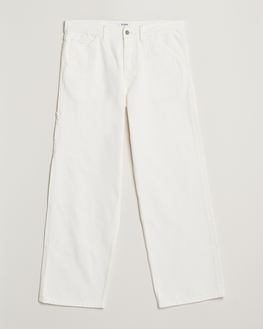 Hombres | Vaqueros | Filippa K | Baggy Jeans Ecru Wash