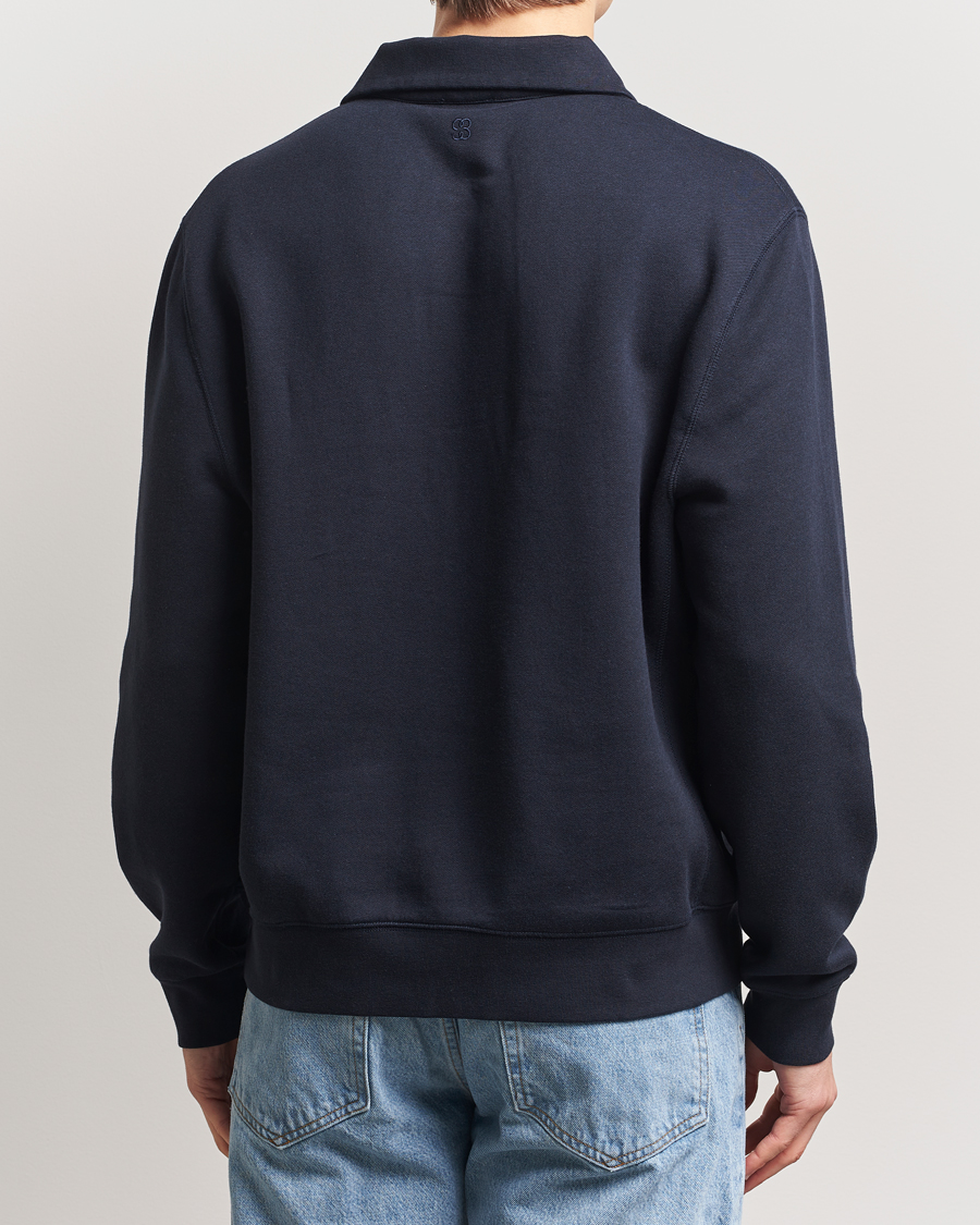 Hombres | Jerséis y prendas de punto | Filippa K | Polo Sweatshirt Navy
