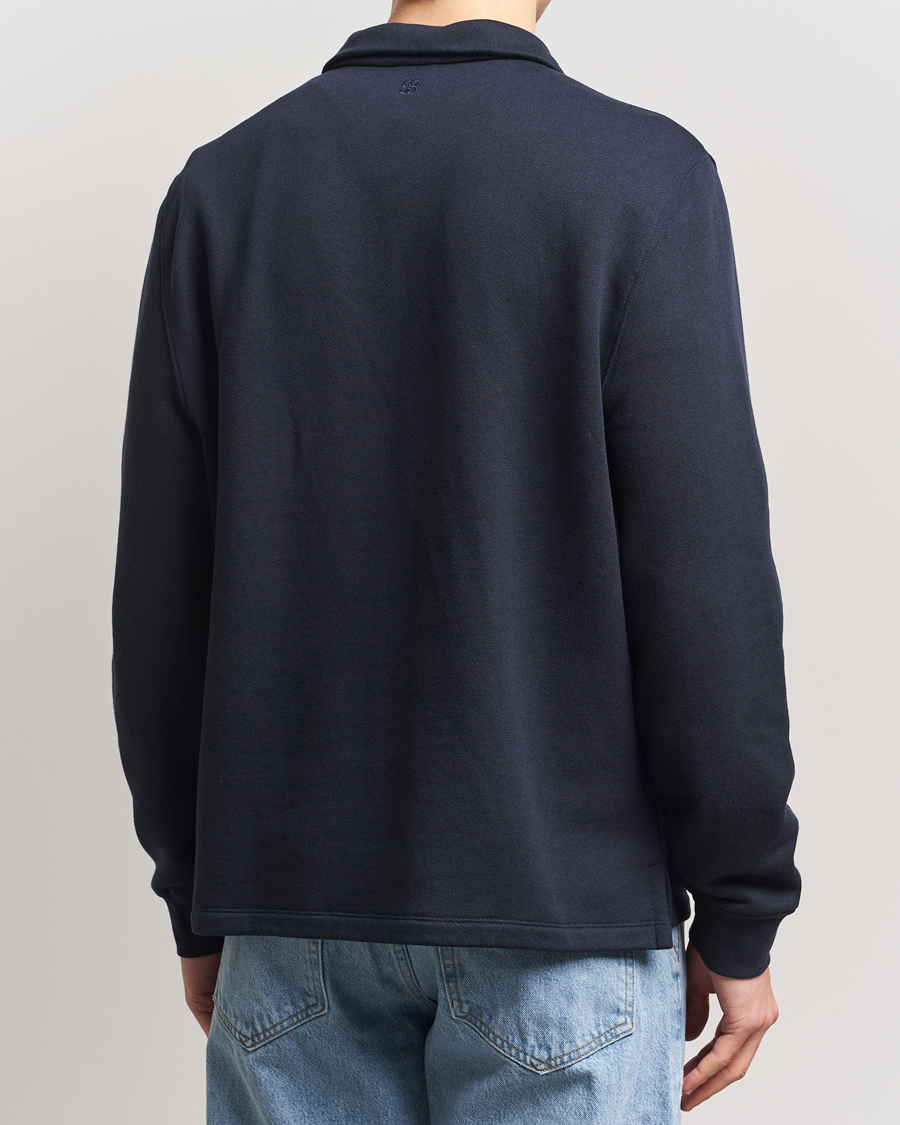 Hombres | Jerséis y prendas de punto | Filippa K | Half Zip Sweatshirt Navy