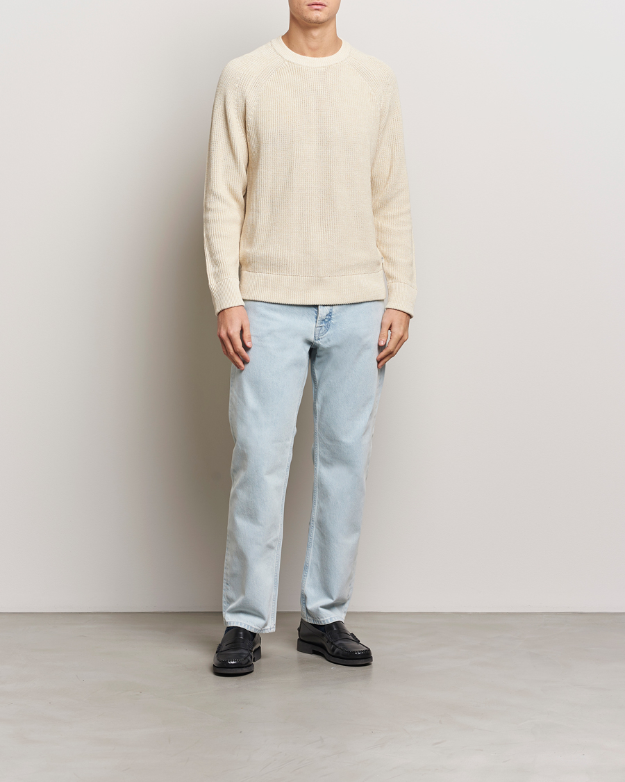 Hombres | Jerséis y prendas de punto | NN07 | Jacobo Cotton Knitted Sweater Ivory
