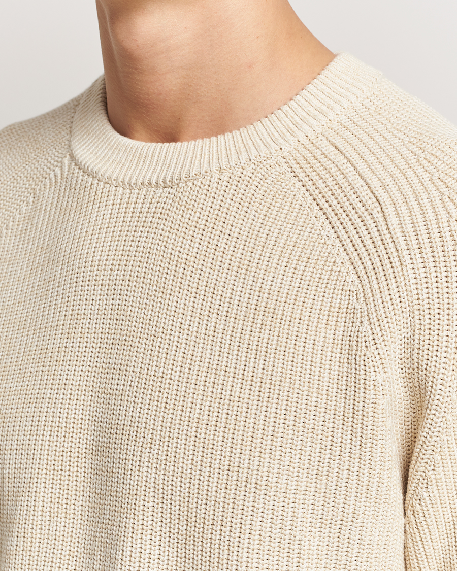 Hombres | Jerséis y prendas de punto | NN07 | Jacobo Cotton Knitted Sweater Ivory