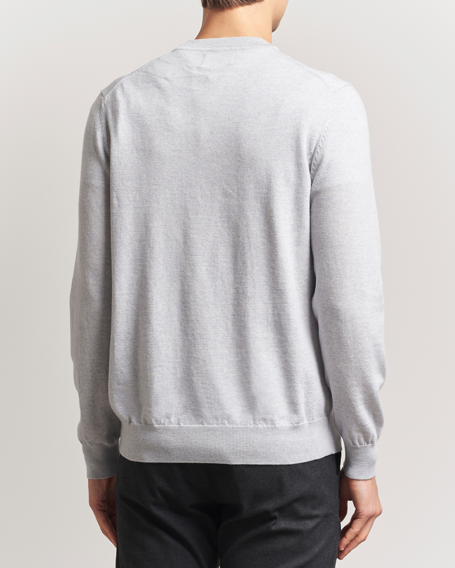 Hombres | Jerséis y prendas de punto | NN07 | Ted Merino Crew Neck Pullover Grey Melange