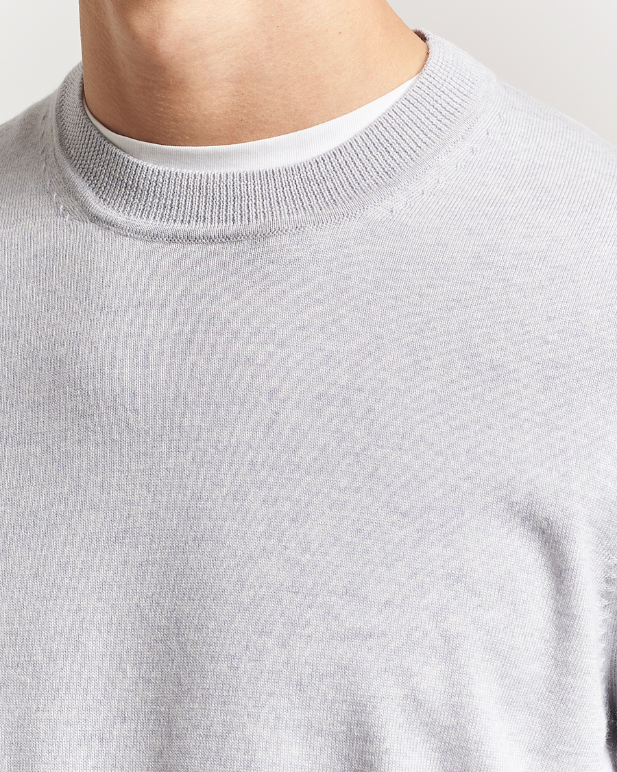 Hombres | Jerséis y prendas de punto | NN07 | Ted Merino Crew Neck Pullover Grey Melange