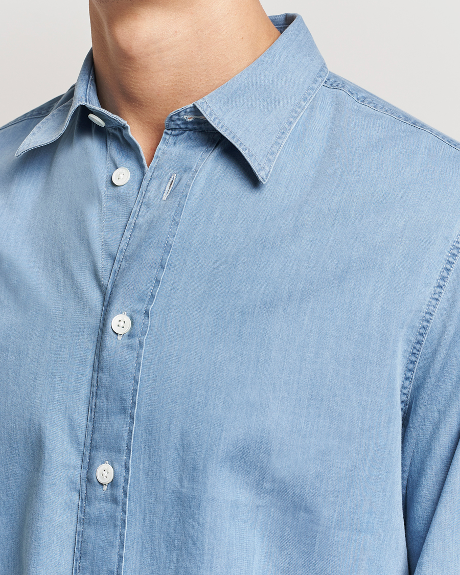 Hombres | Camisas | NN07 | Colby Denim Shirt Bleached Indigo