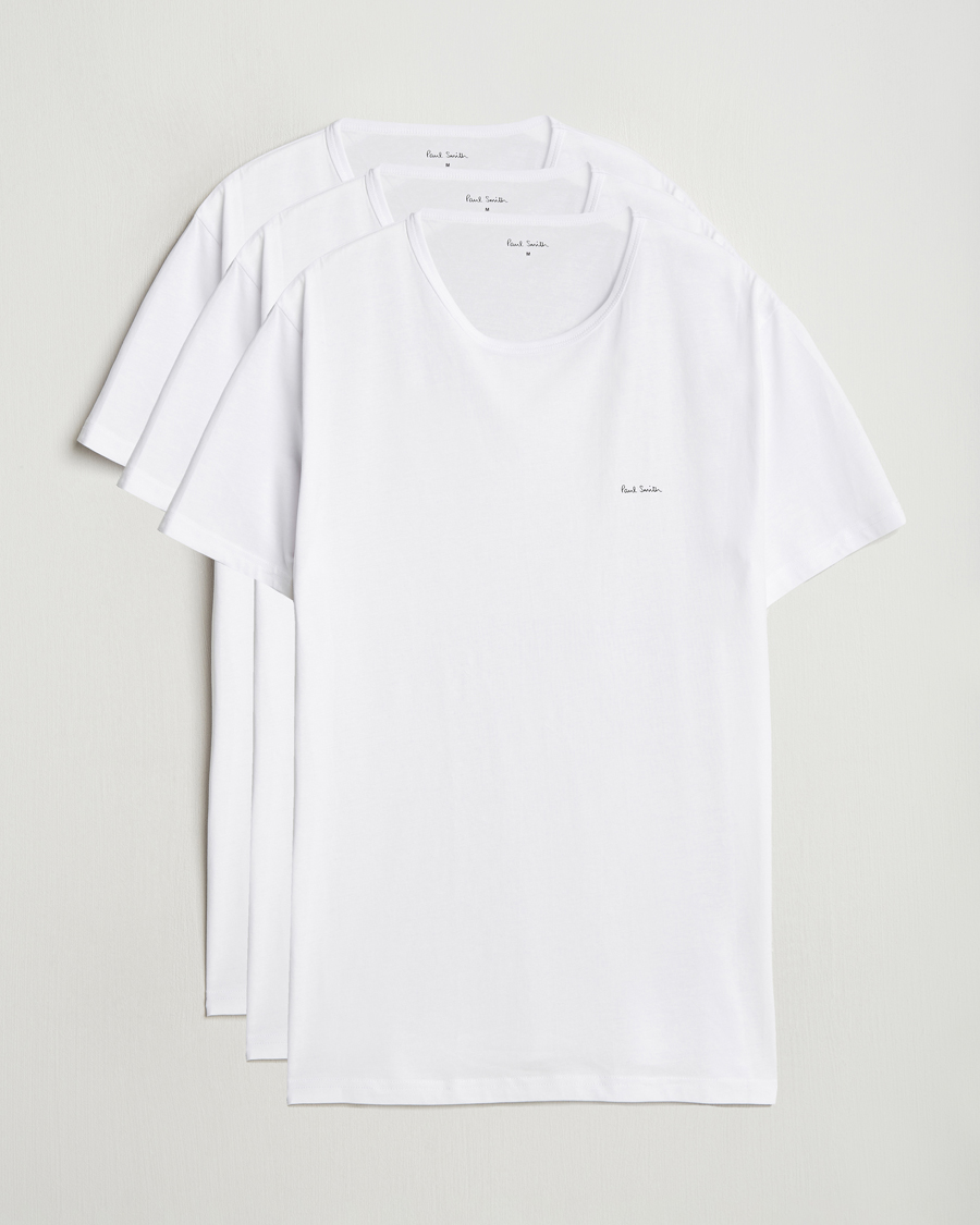 Hombres | Camisetas | Paul Smith | 3-Pack Crew Neck T-Shirt White