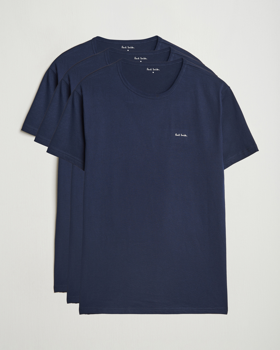 Hombres | Camisetas | Paul Smith | 3-Pack Crew Neck T-Shirt Navy