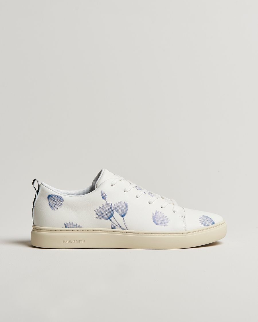 Hombres | PS Paul Smith Lee Flower Print leather Sneaker White | PS Paul Smith | Lee Flower Print leather Sneaker White