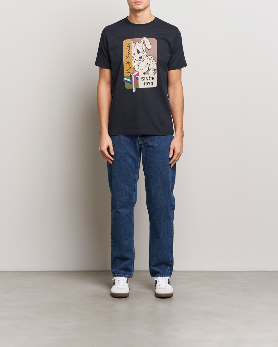 Hombres | Camisetas | PS Paul Smith | 70's Bunny Crew Neck T-Shirt Navy
